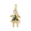 Brass Micro Pave Cubic Zirconia Pendants ZIRC-I356-17G-B12-1