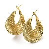 Rack Plating Brass Twist Teardrop Hoop Earrings EJEW-D063-01G-1