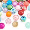 40Pcs 8 Styles Mixed Styles Round Acrylic Beads OACR-TA0005-12-3