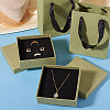 2Pcs Square Paper Jewelry Display Cases CON-TA0001-39F-01-8