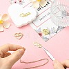 4Pcs 4 Styles Heart Brass Micro Pave Clear Cubic Zirconia Connector Charmss KK-CJ0005-73-5