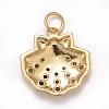 Rack Plating Brass Micro Pave Colorful Cubic Zirconia Pendants KK-M229-13G-2