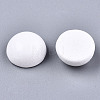 Spray Painted White Wood Cabochons X1-WOOD-TAC0001-23A-3