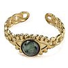 Natural African Turquoise(Jasper) Finger Rings RJEW-U027-01G-10-2