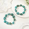 Dyed Natural Magnesite Nuggets Beaded Stretch Bracelets for Women BJEW-JB14253-1