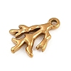 Marine Animal 304 Stainless Steel Coral Shape Charms STAS-K287-07B-G-2
