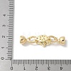 Brass Micro Pave Cubic Zirconia Fold Over Clasps KK-U052-13G-3