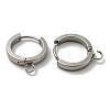 Tarnish Resistant 201 Stainless Steel Huggie Hoop Earrings Findings STAS-A167-01N-P-2