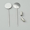 Round Tray Brass Stick Lapel Pins KK-TAC0013-12A-P-2