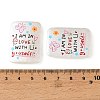 Printed Opaque Acrylic Beads OACR-B054-01B-3