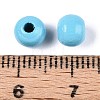 Spray Painted Round Natural Schima Wood Beads WOOD-A018-6mm-09-3