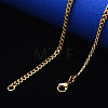 Men's Vacuum Plating 304 Stainless Steel Cuban Link Chain Necklace NJEW-S420-002G-4
