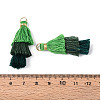 Polycotton(Polyester Cotton) Tassel Pendant Decorations X-FIND-T018-03-3