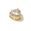 Brass Micro Pave Cubic Zirconia Beads KK-I276-46G-09-2