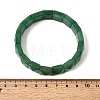 Square Natural Green Aventurine Beads Stretch Bracelets for Women Men BJEW-C097-06O-9