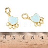 Brass Enamel Paw Print European Dangle Charms KK-L256-08G-3
