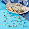 120Pcs Brass Rhinestone Spacer Beads RB-TA0001-36B-6