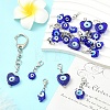 20Pcs 4 Styles Handmade Evil Eye Lampwork Pendant Decorations HJEW-YW00316-4