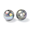 UV Plating Rainbow Iridescent Acrylic Beads OACR-F004-04G-3