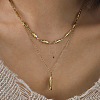 Summer Beach 304 Stainless Steel Fish Pendant Double Layer Necklaces for Women WG2FA6C-01-2