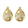 304 Stainless Steel Enamel Pendants STAS-L290-04G-1