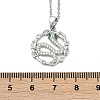 Brass Micro Pave Clear Cubic Zirconia Ring with Snake Pendants Necklaces NJEW-K280-03A-P-3