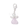 Transparent Acrylic Heart Angel Pendant Decorations HJEW-JM04525-4