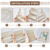 Wood Place Card Display Stands AJEW-FH0009-10-3