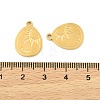 304 Stainless Steel Pendants STAS-H251-02A-G-3