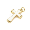 Brass Enamel Pendants KK-CBA3F25-11G-01-2