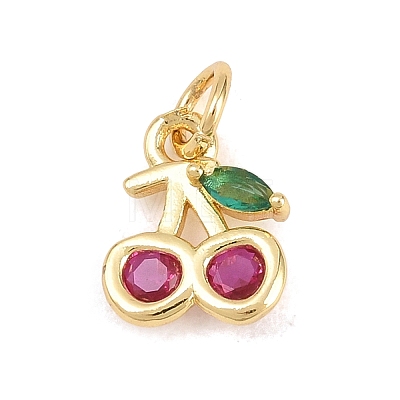 Brass Micro Pave Cubic Zirconia Charms KK-H273-49G-02-1