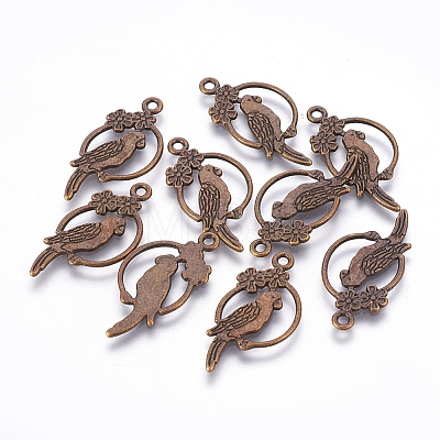 Alloy Tropical Parrot Pendants X-EA10187Y-AB-1