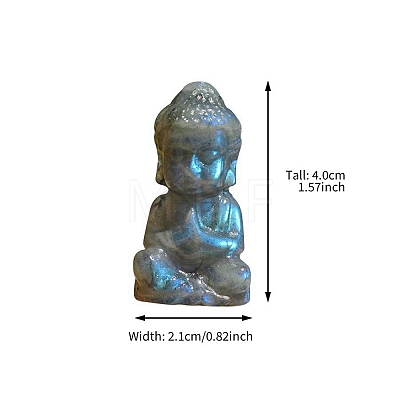 Natural Labradorite Carved Healing Buddha Figurines PW-WG70520-01-1
