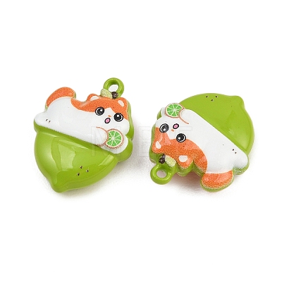 Baking Paint Zinc Alloy Pendants AL-CBA032C-06-1