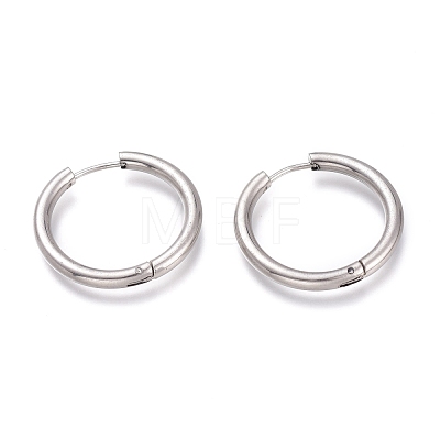 Tarnish Resistant 201 Stainless Steel Huggie Hoop Earrings EJEW-O095-05-07-1
