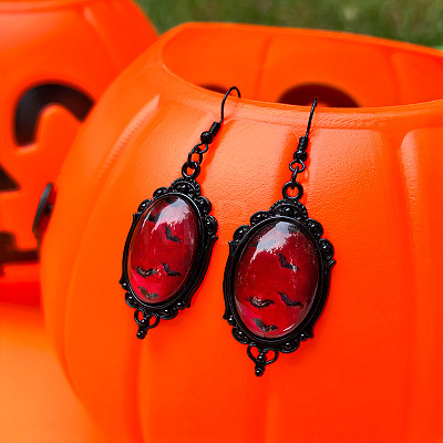 Alloy Glass Dangle Earrings FS-WGFE353-05-1