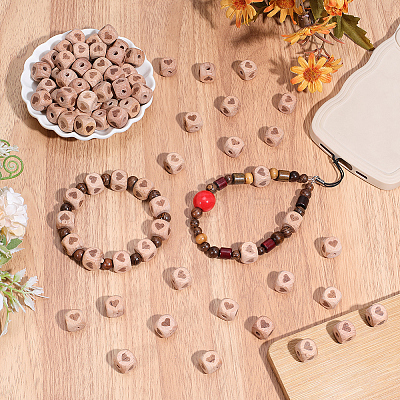 100Pcs Engraved Beech Wood Beads WOOD-PA0001-86B-1