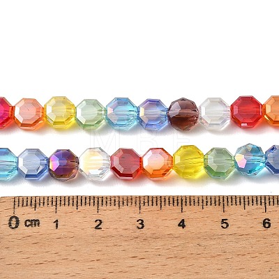 Electroplated Glass Beads Strands EGLA-A048-01A-07-1