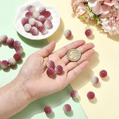 40Pcs Imitation Pearl Acrylic Beads OACR-FS0002-89A-09-1