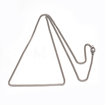 304 Stainless Steel Twisted Chain Necklaces NJEW-M151-21P-1