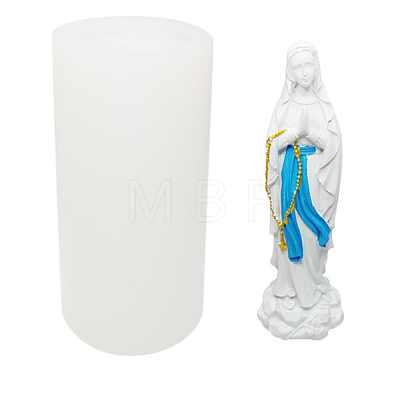 Virgin Mary Religion Theme DIY Silicone Candle Molds PW-WG46998-03-1