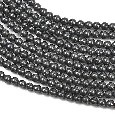 Natural Black Stone Beads Strands LS-GG-CBA0389-A07-3mm-1