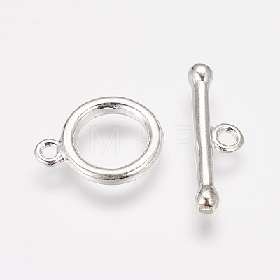 Brass Toggle Clasps X-KK201-S-1