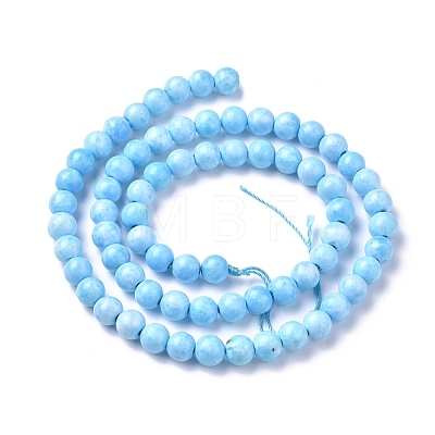 Assembled Synthetic Hemimorphite and Larimar Beads Strands G-D0006-C01-6mm-1