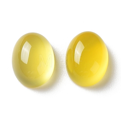 Natural Yellow Agate Cabochons G-A029-01-11-1