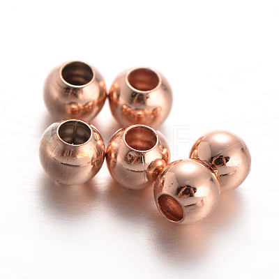 Round Brass Spacer Beads KK-L129-37-1
