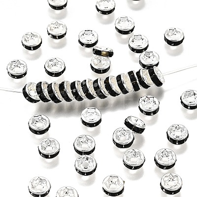 Brass Grade A Rhinestone Spacer Beads RB-A014-Z6mm-02S-1