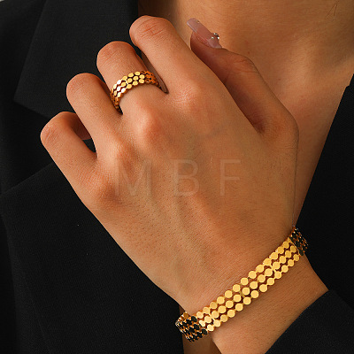 Men's 304 Stainless Steel Cuff Bangles & Cuff Rings WG50BB1-01-1