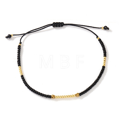 Natural Gemstone & Glass Beaded Braided Bead Bracelets WW1419-7-1