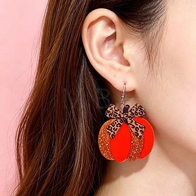 Printed Iron Acrylic Dangle Earrings WGE4757-02-1